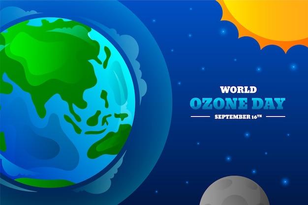 Vector gratuito fondo degradado del día mundial del ozono